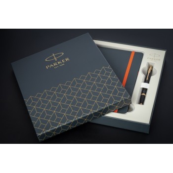 Набор Parker IM Black GT (шариковая ручка + блокнот)